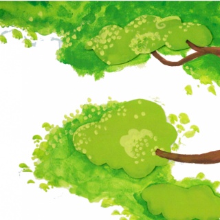 Kita Rellinger Straße, Baumkronen gemalt